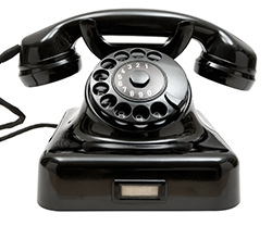 A black telephone